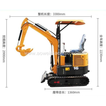 Construction Equipment Mini Excavators Steel Track Small Diggers Price